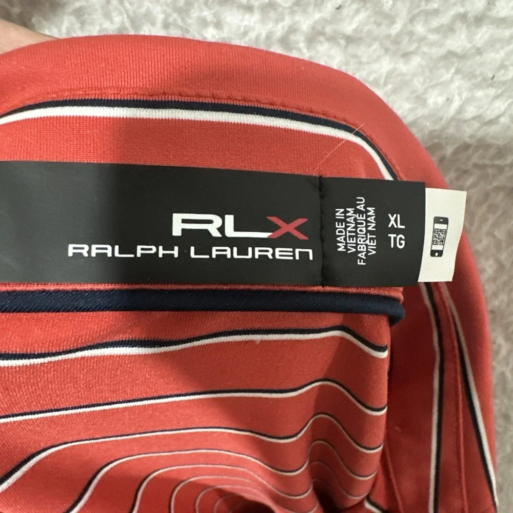 RLX Ralph Lauren Men's Golf‎ Polo Shirt Size XL Red Wyndham Championship Logo